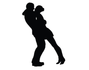 Couple Embracing SVG, Paar Clip Art, Paar Clipart, Kissing Silhouette, Valentines Svg, Süßes Paar, enthält svg/png/dxf Dateien,