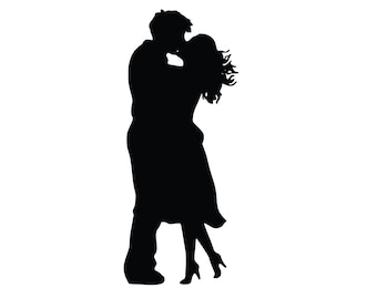 Kissing SVG, Kissing Clip Art, Kissing Clipart, Kissing Silhouette, Valentines Svg, Valentines Kissing Svg, enthält svg/png/dxf Dateien,