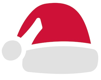 Santa Hat SVG, Christmas SVG, Santa Claus Hat SVG, Santa Hat Png, Silhouette, Vector Svg file for Sublimation, Santa Hat Dxf, Christmas Hat