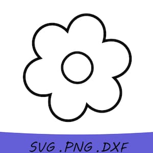 Daisy SVG, Flower SVG, Daisy PNG, Daisy Dxf, Daisy Silhouette Svg, Cute Nature Vector, Hippy Daisy Flower Svg, includes svg/png/dxf files
