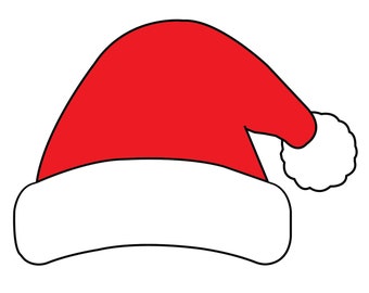 Santa Hat SVG, Santa Hat PNG, Santa Hat DXF, Instant Digital Download, Santa Clause Svg, Santa's Hat Svg, Includes svg, png, dxf, jpg, pdf