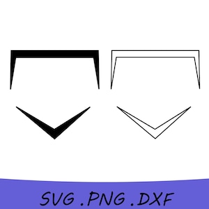 Home Plate Outline SVG, Home Plate Svg,SVG CLIPART Home Plate Cool Shape Baseball, Fastpitch, Softball, Cutting Machine Art, Digital File