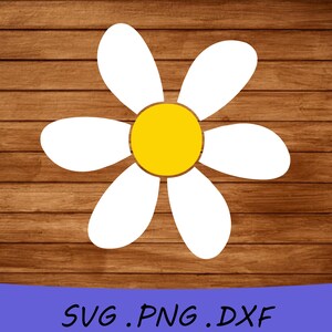 Daisy SVG, Flower SVG, Daisy PNG, Daisy Dxf, Daisy Flower Svg, Sunflower Svg, Daisy Decal Svg, Floral Svg, includes svg/png/dxf files