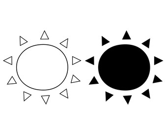 Sun SVG, Sunshine SVG, Sunny SVG, Sun Cut File, Sun Png, Sun Dxf, Sun Dxf, Sun Clipart, Sun ClipArt, Summer SVG, enthält svg/png/dxf Dateien