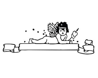 Cupid Banner Svg, Banner Cupid SVG, Cupid SVG, Cupid PNG, Cupid DXF, Valentinstag Svg, Valentinstag Svg, enthält svg/png/dxf Dateien