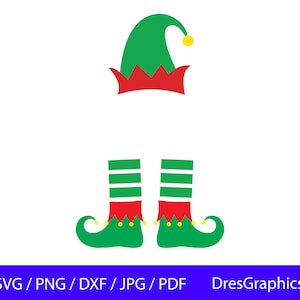 Elf SVG, Elf Instant Download, Elf Digital Download, Christmas, Elf Hat, Elf Shoes, Elf Feed