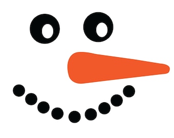 Snowman Face SVG, Snowman SVG, Snow Man Face SVG, Vector Cut file for Cricut, Silhouette, Snowman Face Png, Snow Face Svg