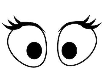 Cartoon Augen SVG, Mädchen Augen SVG, Comic Augen SVG, Augen Wimpern SVG, Mädchen Augen Png, Mädchen Augen Dxf, Mädchen Augen Pdf, Augen Jpg,