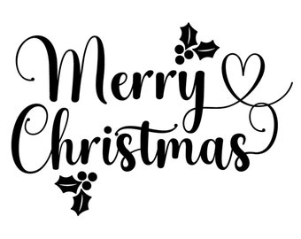 Merry Christmas SVG, Mistletoe SVG, Winter SVG, Snowflakes Svg, Christmas Svg, Holiday Svg, Merry Christmas Sign Svg, Holly Svg, Merry Svg