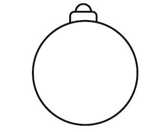 Christmas Ornament SVG, Simple Christmas Bulb Ornament Silhouette, Ornament SVG, Ornament Outline Svg, Christmas Bulb Svg,