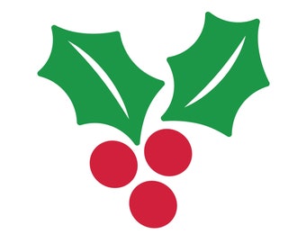 Christmas Holly SVG, Christmas Holly Clip Art, Holly Berries SVG, Christmas Clip Art, Holly Clipart, Mistletoe Svg, Mistle Toe Svg,