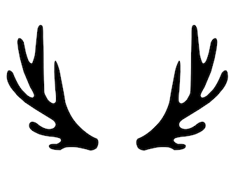 Reindeer Antlers Silhouette Svg, Reindeer Antlers SVG, Deer Antlers SVG, Antlers Vector Cut File, Brown Reindeer Antlers SVG,