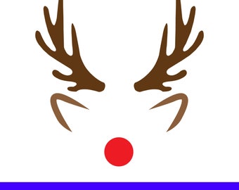 Reindeer, Reindeer SVG, Instant Digital Download, Reindeer Face, Antlers,