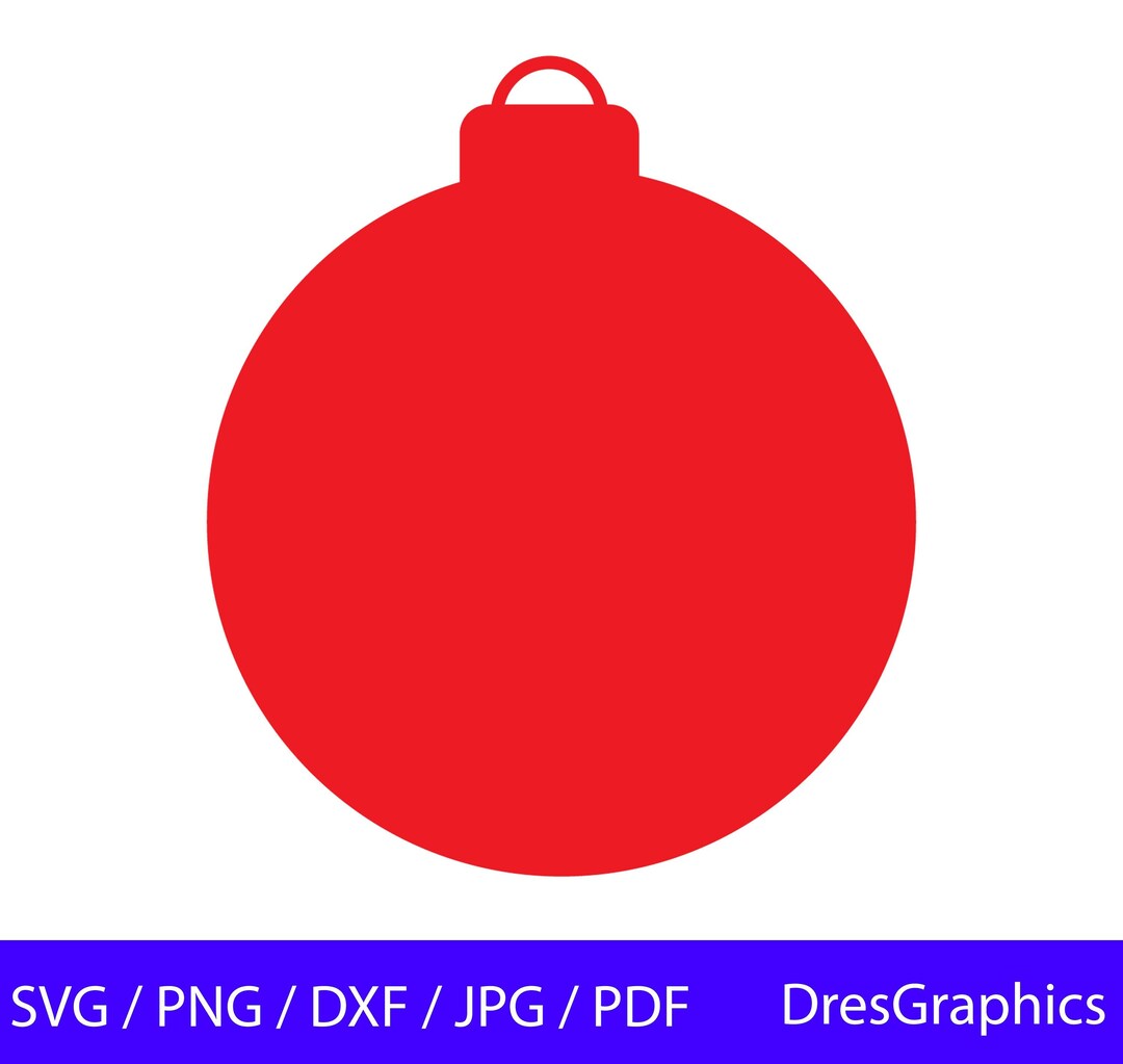 Red Ornament Svg, Christmas Ornament SVG, Simple Christmas Bulb