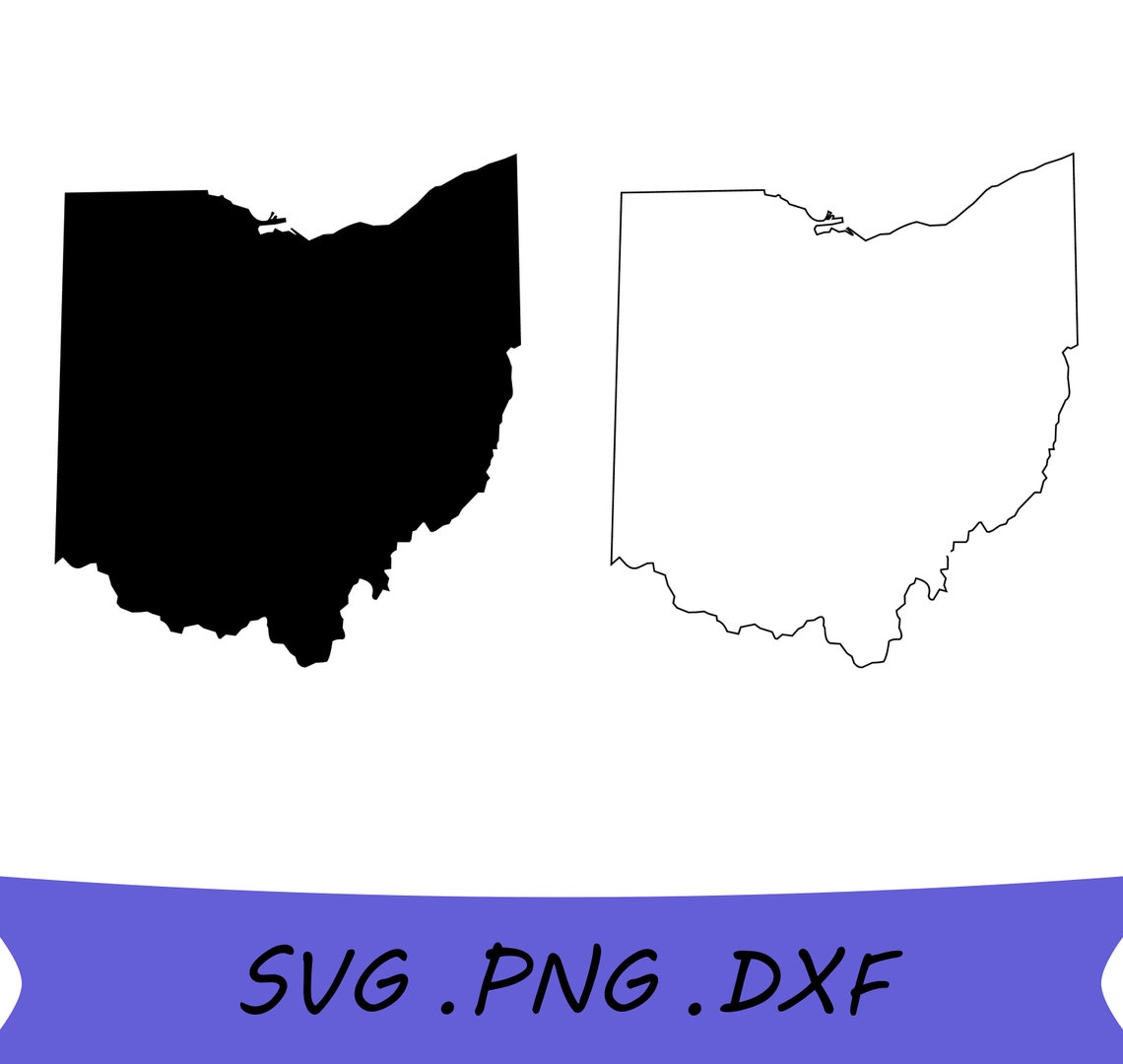 Ohio SVG Ohio State SVG Ohio Outline SVG Outline of the | Etsy