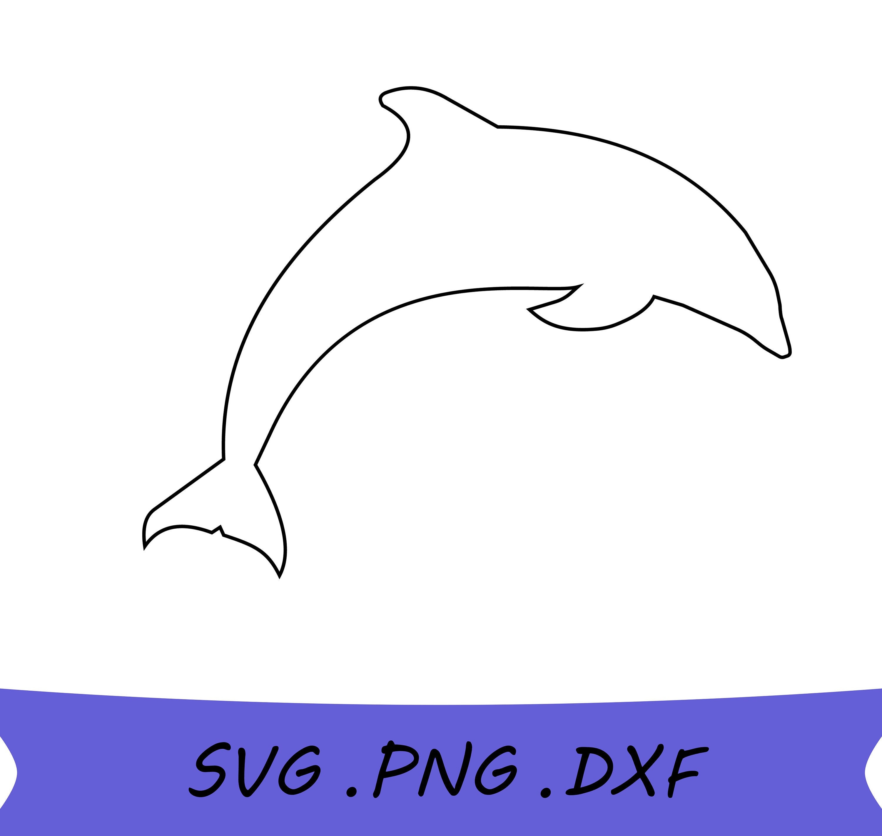 Delphin Umriss SVG Delphin Umriss PNG Delphin Umriss DXF | Etsy