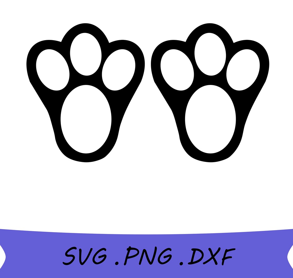 Rabbit Feet SVG Rabbit Feet PNG Rabbit Feet Silhouette SVG Etsy