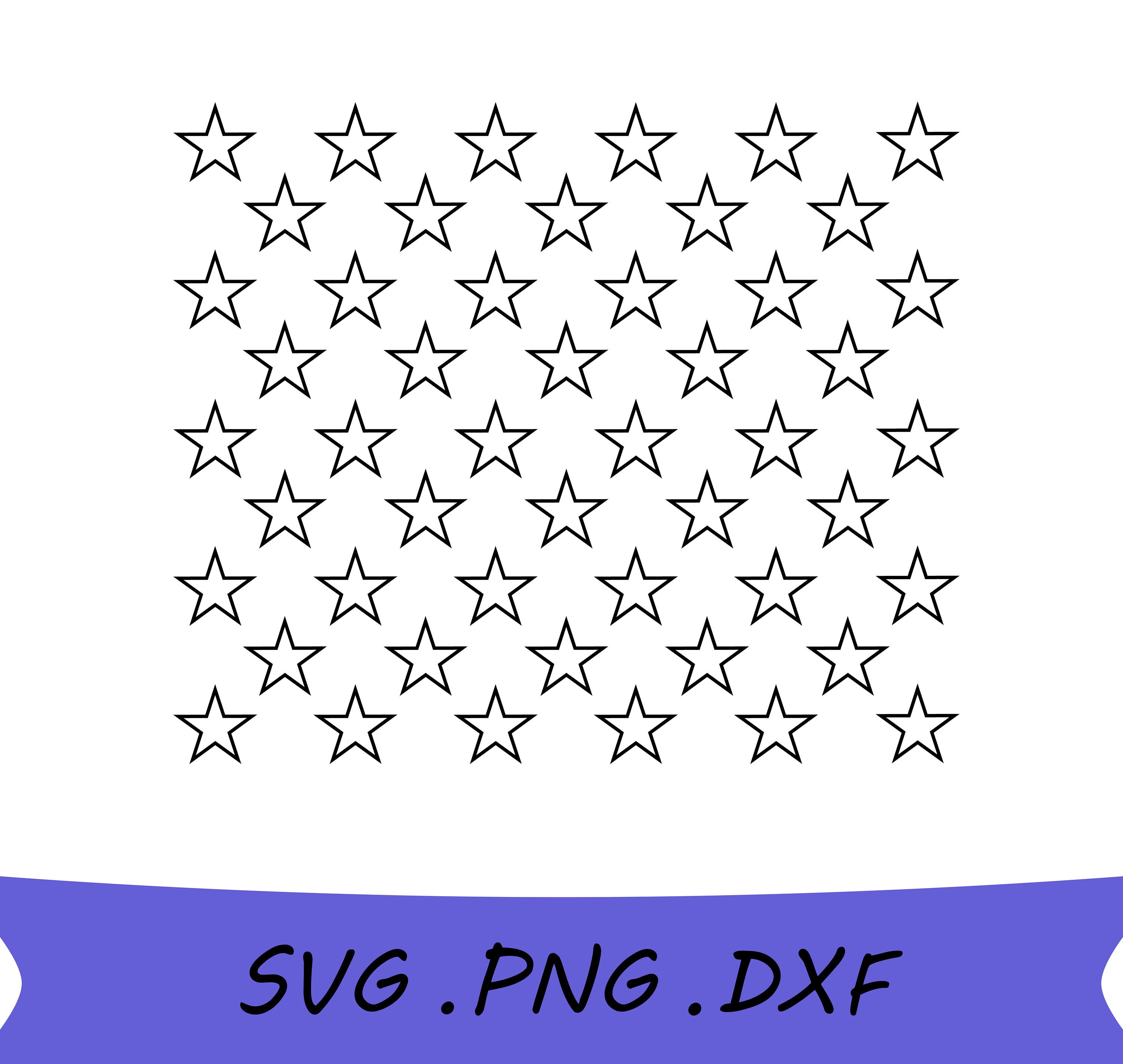 50 Sterne Umriss SVG 50 Sterne SVG Flagge Sterne SVG Usa | Etsy