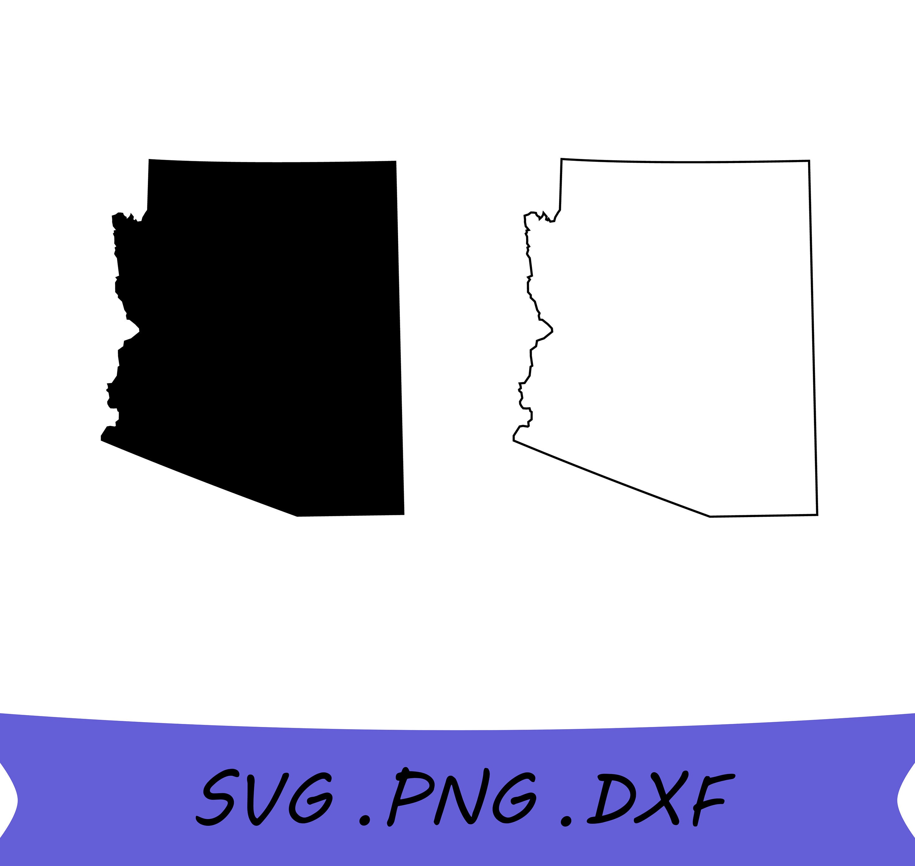 Arizona SVG Arizona State SVG Arizona Outline SVG Outline | Etsy