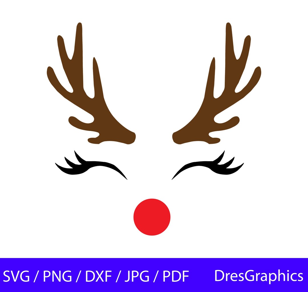 Girl Reindeer SVG, Rudolph SVG, Girl Rudolph Svg, Girl Rudolph Reindeer