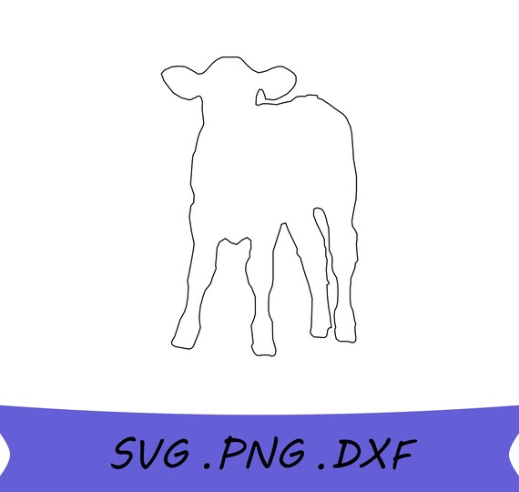 Calf Outline SVG Calf Outline PNG Calf Outline DXF Calf Etsy