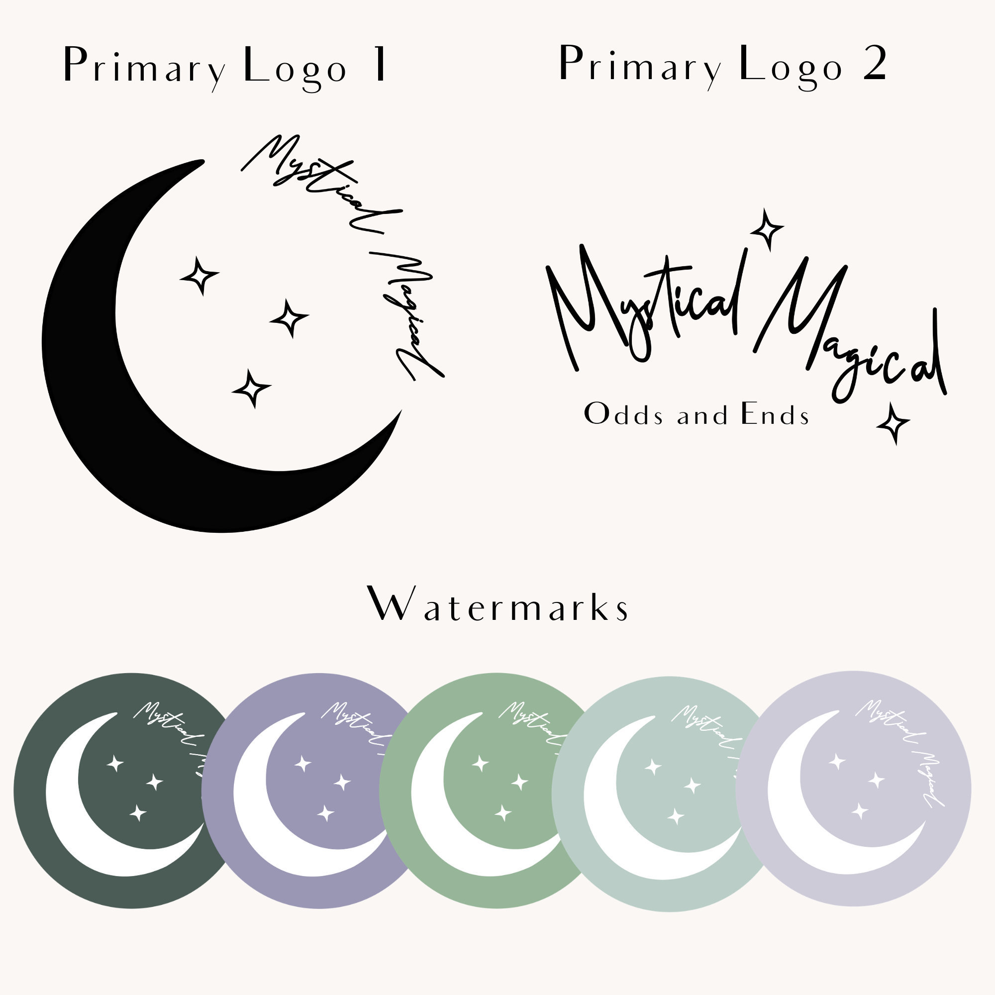 Moon and Stars Logo Design - Premade Logo - Custom Logo - Spiritual ...