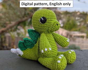 Patrón de crochet de estegosaurio