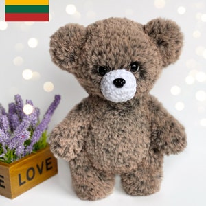 Amigurimi Crochet Fluffy Bear, Crochet Pattern, Crochet Bear, Crochet Toy, Crochet Gift, PDF pattern, Digital, Amigurumi Animal, Teddy Bear