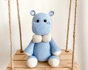 Amigurumi Crochet Hippopotamus Milo, Crochet Pattern, Crochet Toy, Crochet Hippopotamus, Amigurumi Toy, Crochet Gift, Crochet Hippo toy
