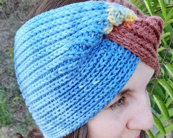 Handknitted Headband, Colorful Handcrafted Headband, Ladies Ear Warmer