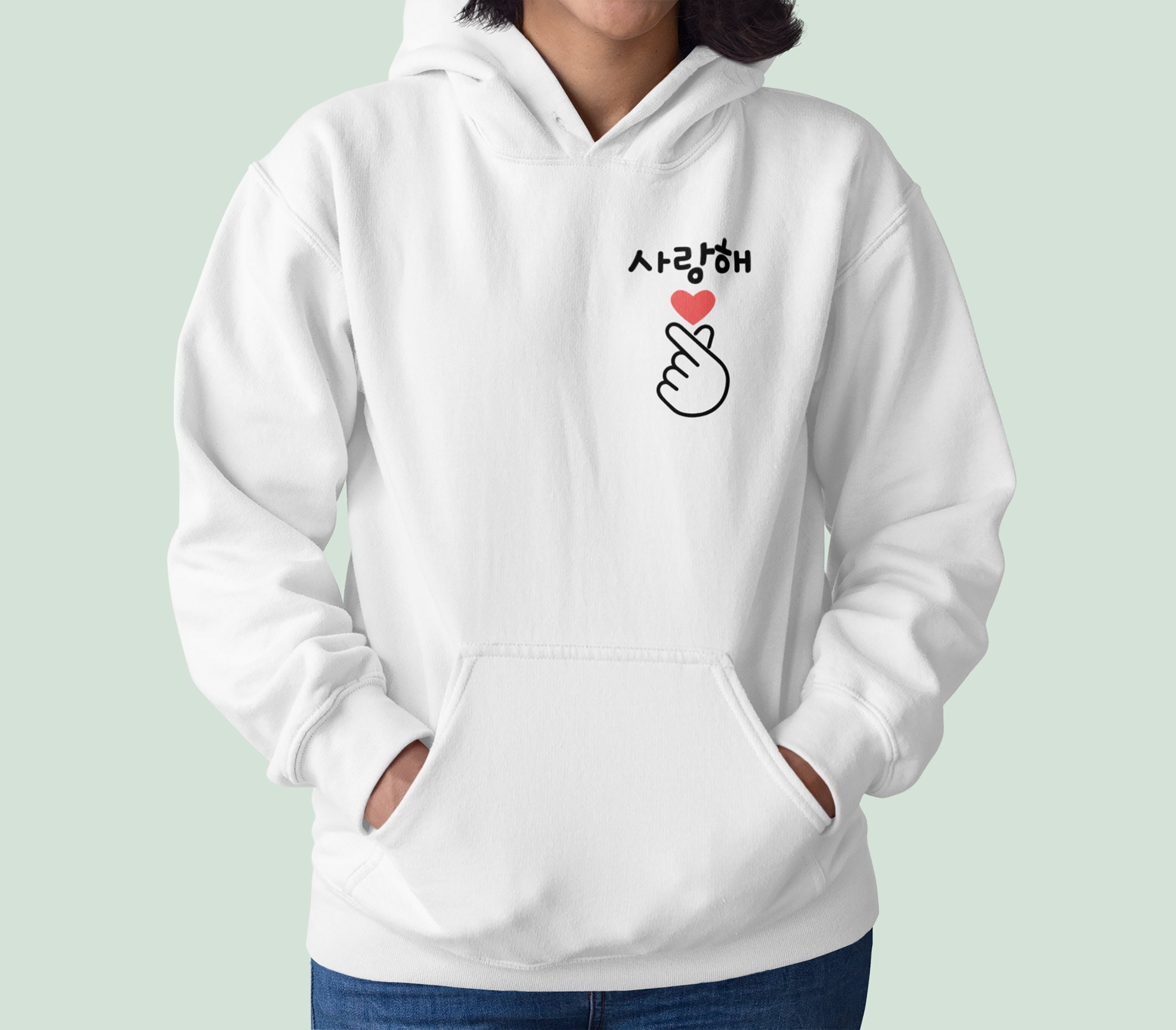 Korean Finger Heart Hoodie Kpop Finger Heart Shirt Cute - Etsy Canada