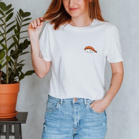 Camiseta Kawaii Sushi Pocket Size Camisa Sushi Lover Camisa de