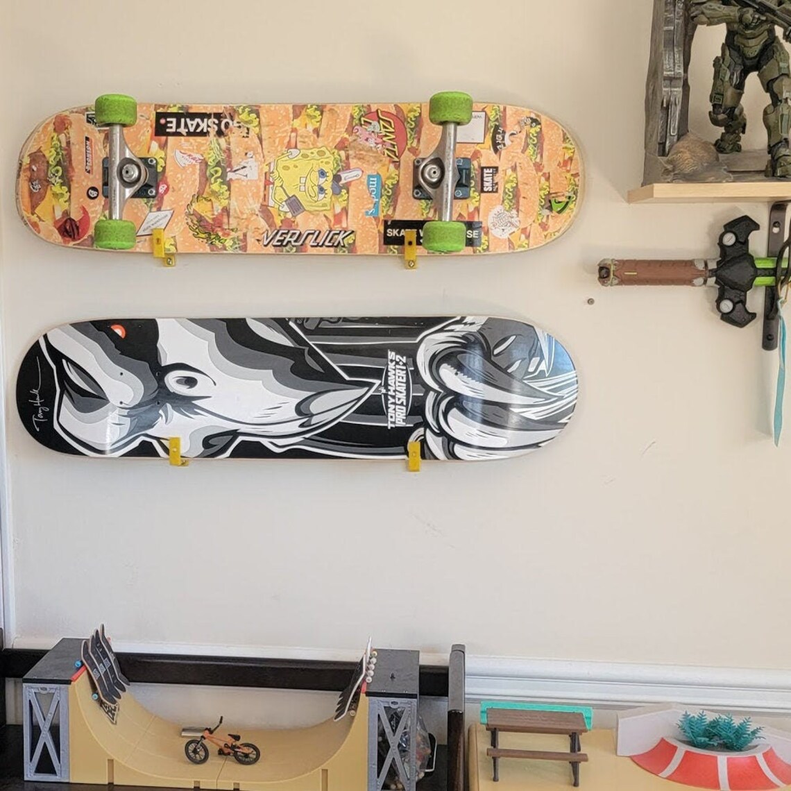 Skateboard Wall mounts 3D printed with stickers Etsy