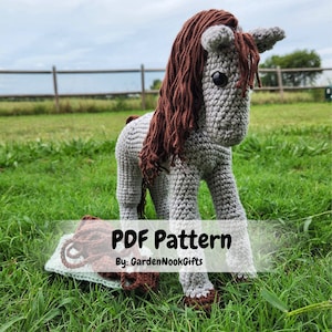 Cheval amigurumi, motif cheval au crochet, cheval au crochet, amigurumi cheval, cheval, crochet, motif cheval au crochet, amigurumi, selle au crochet image 1