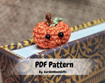 Crochet Pumpkin Bookmark Pattern: Book Lover Gift (Digital Download)