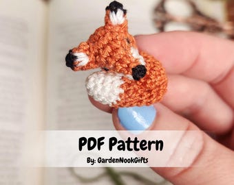 Crochet fox bookmark pattern, crochet fox, crochet pattern, crochet fox bookmark, crochet bookmark, bookmark, gift, amigurumi, fox, Nordic