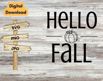 Hello Fall SVG, Herbst svg, svg, png, jpg, hello fall, cricut svg, halloween svg, thanksgiving, Oktober, Kürbis, Kürbis svg, Datei, digital