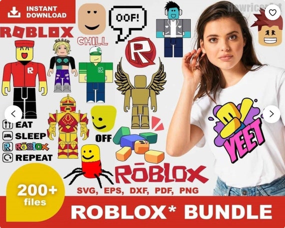 Download 200 Roblox Svg Bundle 1 0 Roblox Outline Font Etsy
