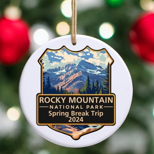 Custom Rocky Mountain National Park Ornament, Rocky Mountain National Gift, Rocky Mountain Christmas Ornament, Rocky Mountain Christmas Gift