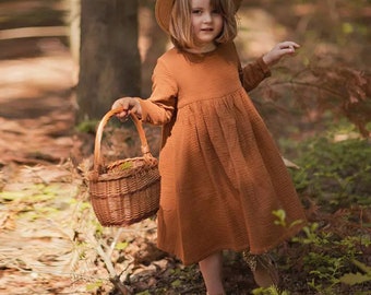 Breathable kids cotton dress