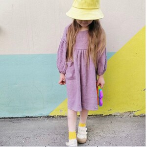 Girls Summer long sleeves gauze dress image 1