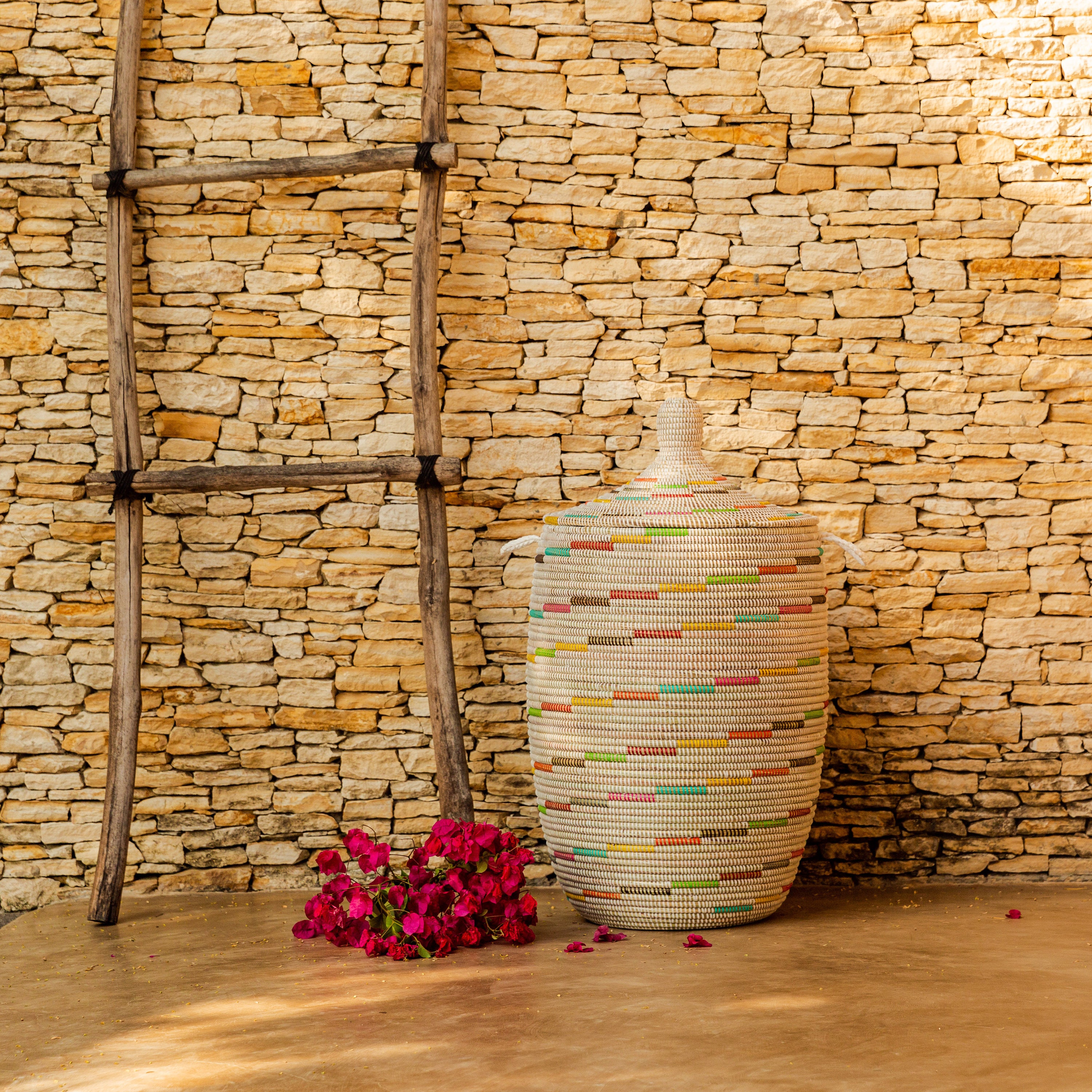 Grand Panier de Rangement Multicolore Assia