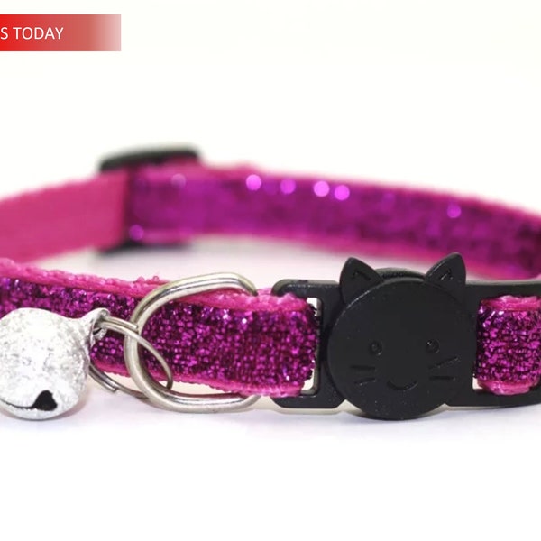 Quick Release Breakaway Sparkle Glitter Cat Collar Adjustable