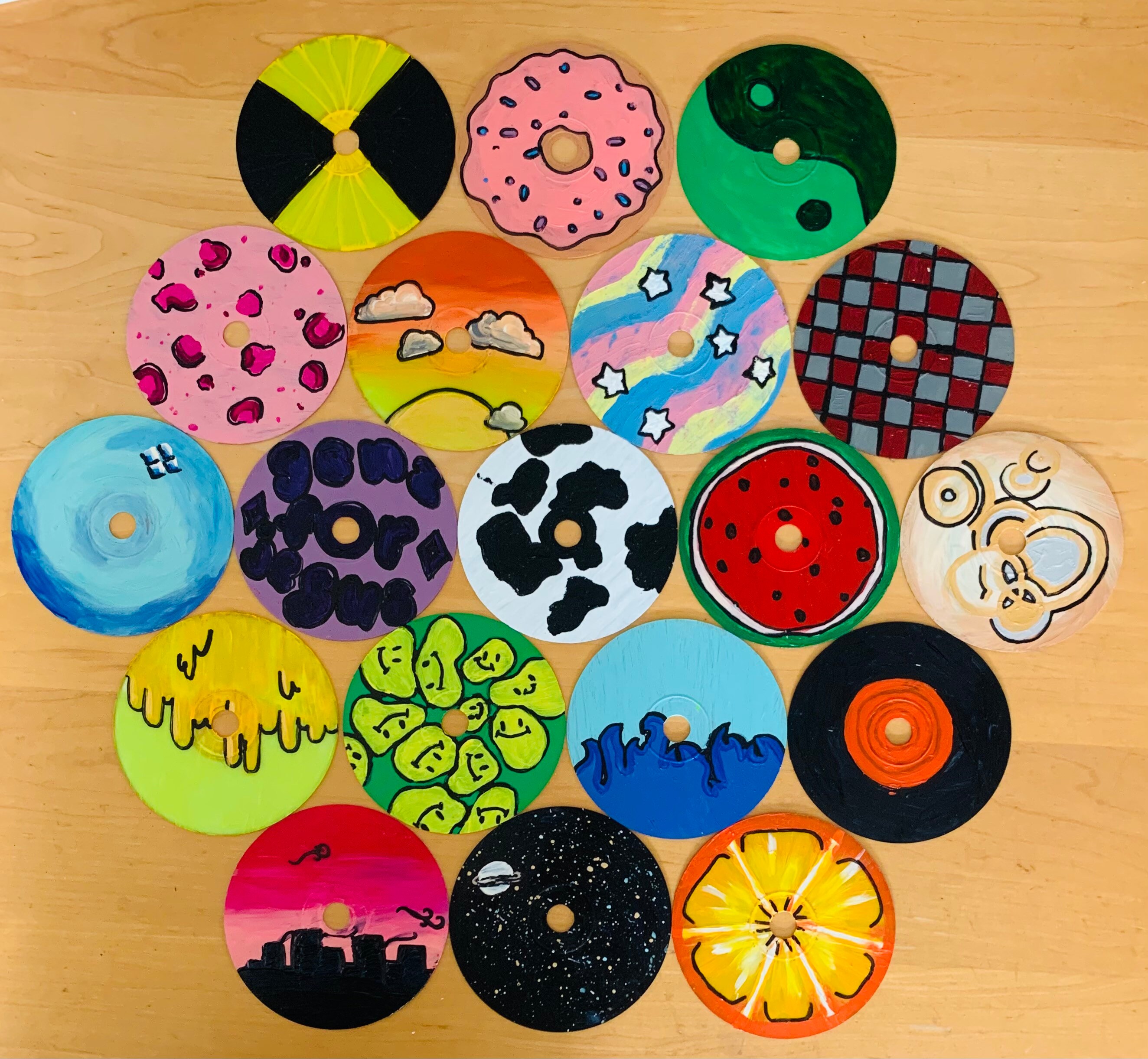 Indie Painted Cds Etsy