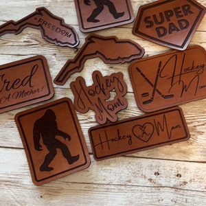 Personalized Leather Patch | Custom Logos | Engraved Leather Patch for Hats