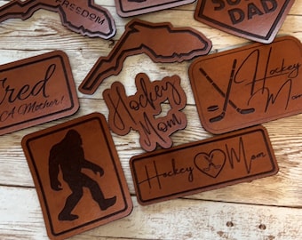 Personalized Leather Patch: Custom Laser Engraved Logo for Hats