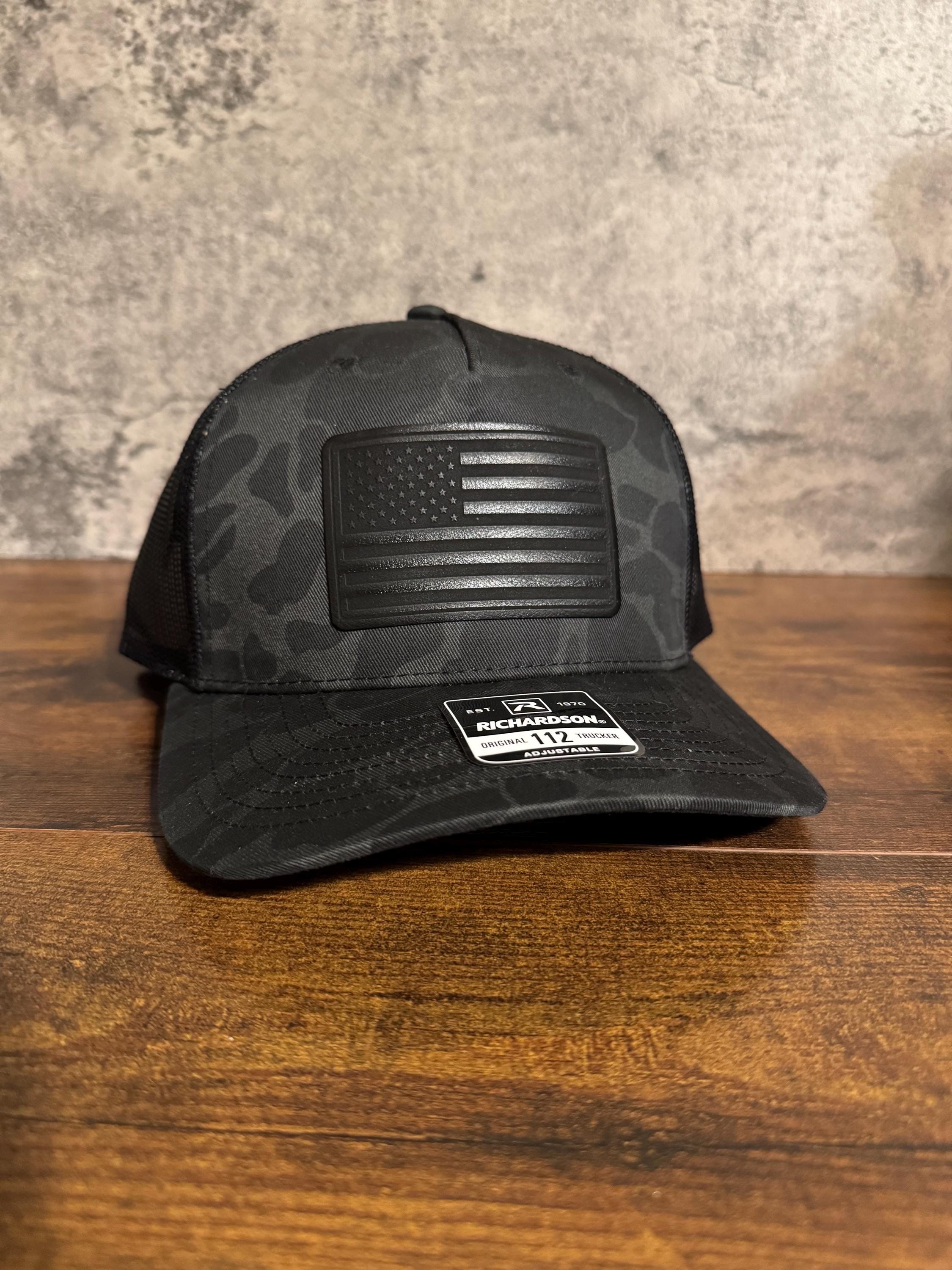 All Black American Flag Cap - Etsy