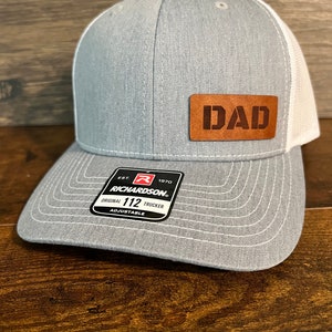 Dad Hat - Fathers Day Gift - Leather Patch Hat - Dad Birthday Gift - New Dad Gift