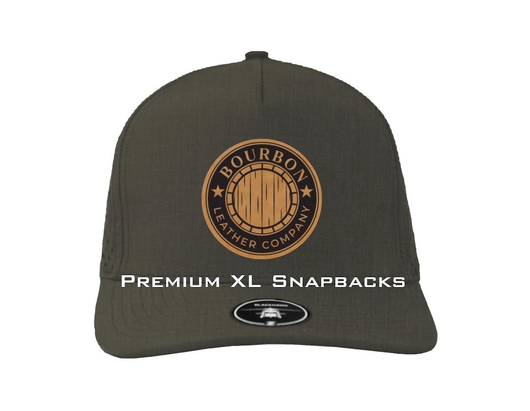 XL Leather Patch Hat – Zapped Blackhawk XL | Laser Engraved Real