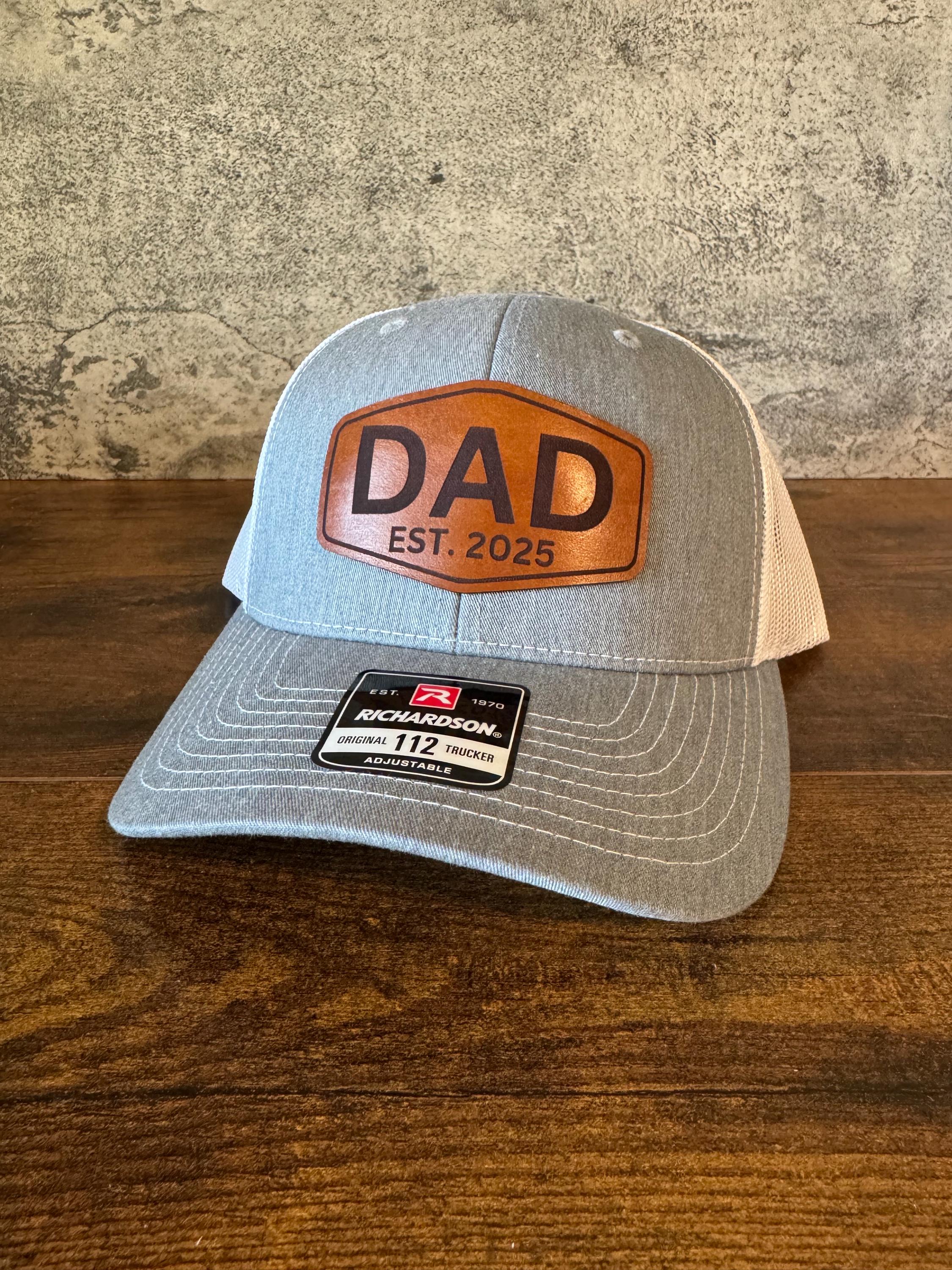 Dad Established 2025 Hat - EST. Any Year 2024 2026 New Dad Gift - Fathers Day Gift - New Mom Gift - Pop Gift - Pregnancy Announcement Gift